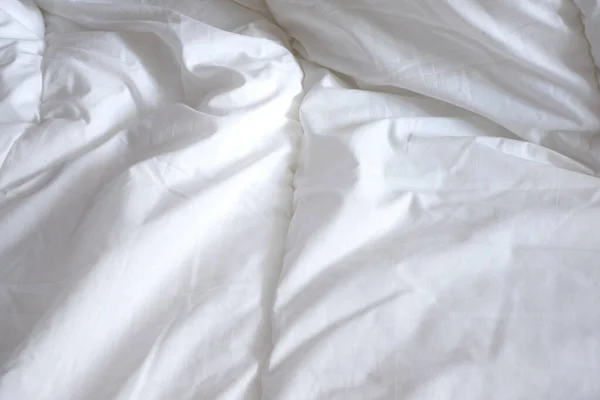 Cobertor Macio Branco Fundo Textura Bonita — Fotografia de Stock