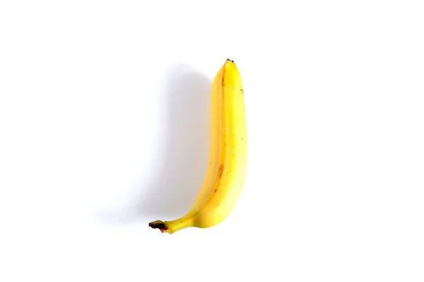 Juicy Yellow Banana White Background Suitable Advertising Background — Stock Photo, Image