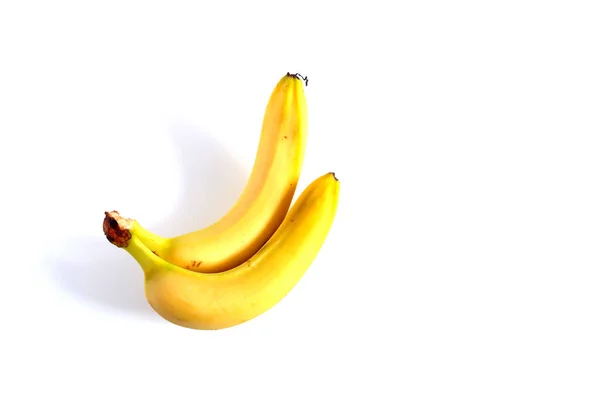 Juicy Yellow Bananas White Background Suitable Advertising Background — Stock Photo, Image