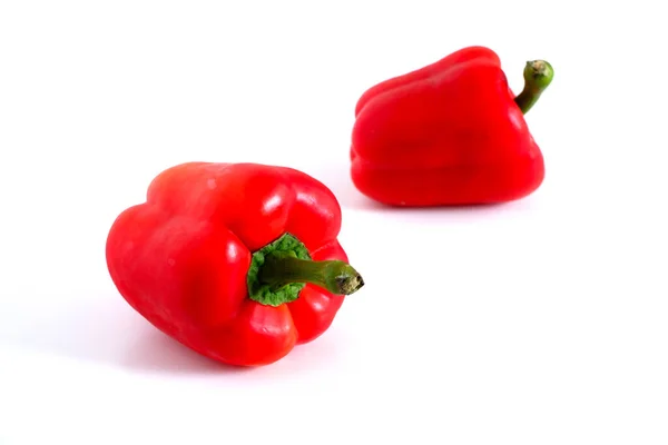 Pimiento Rojo Sobre Fondo Blanco Hortalizas Útiles —  Fotos de Stock