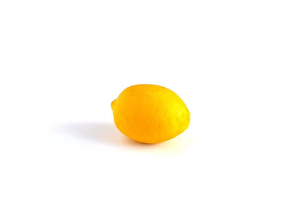 Citron Vit Bakgrund Friska Frukter — Stockfoto