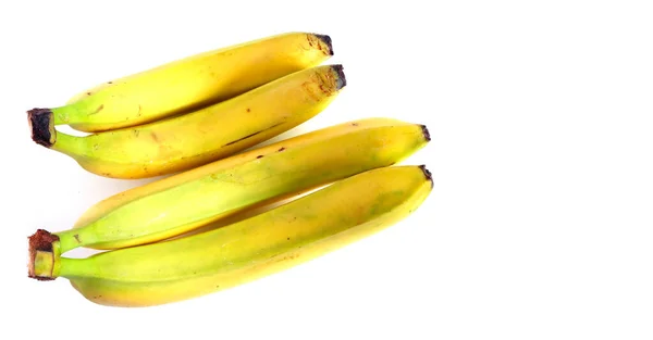 Bananas White Background Fruit Suitable Advertising Background — Stock Photo, Image