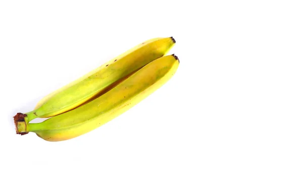 Bananas White Background Fruit Suitable Advertising Background — Stock Photo, Image