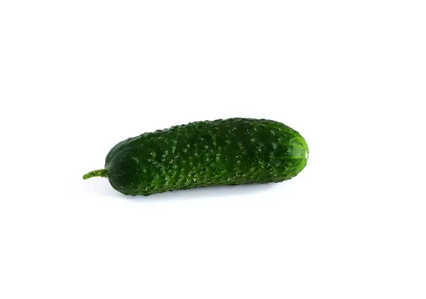 Green Cucumbers White Background Vegetables — Stock Photo, Image