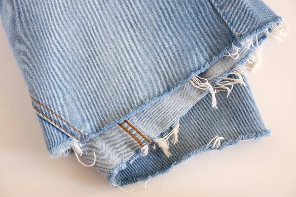 Denim Textuur Een Witte Achtergrond Kleding Jeans Geschikt Voor Achtergronden — Stockfoto
