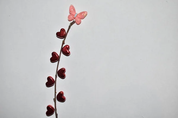 Fiore Cuori Giorno San Valentino — Foto Stock