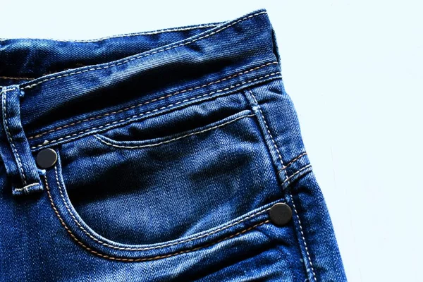 Jeans Saku Depan Dengan Paku Keling Menutup — Stok Foto