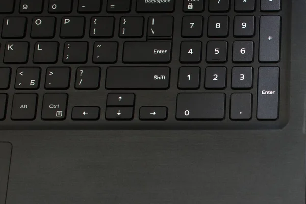 Keyboard Laptop Top View Close — Stok Foto