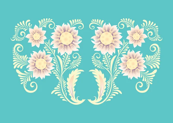 Flores en estilo decorativo — Vector de stock