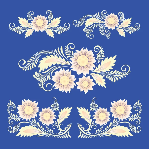 装飾的なスタイルの花を。バック グラウンド — ストックベクタ