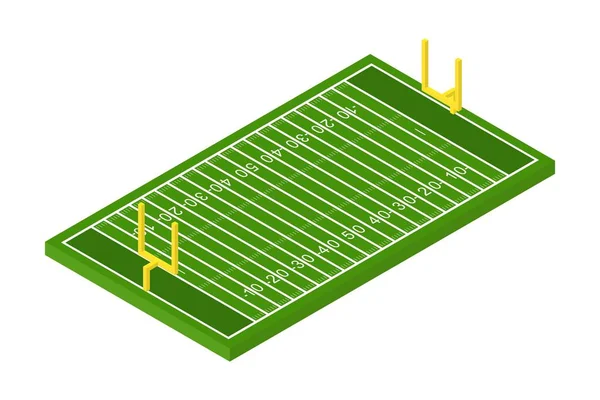 Isometric American Football Field Vector Illustration — 스톡 벡터