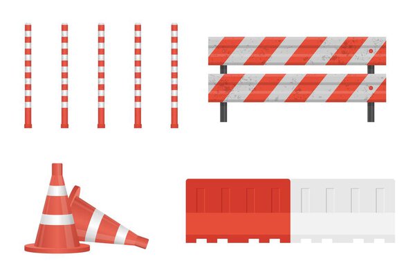 Under construction barrier set