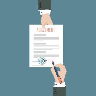 anlaşma, sözleşme, imza, vektör, iş, belge, kağıt, imza, düz, tokalaşma, anlaşma, el, illüstrasyon, kalem, ortaklık, tasarım, simge, sallama, işadamı, konsept, arka plan, eller, sahte sertifika, işbirliği, ortak, yasal, başarılı