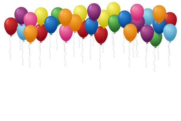 Balloons Background Vector Illustration Birthday Concept — Stock Vector