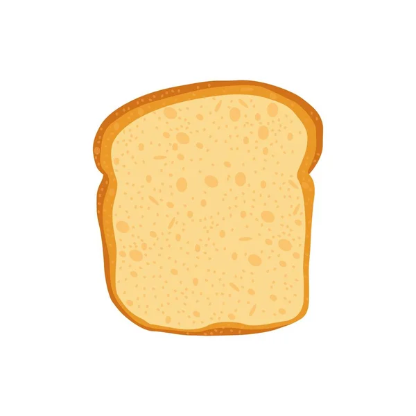 Illustration Vectorielle Pain Toast Isolé Sur Fond Blanc — Image vectorielle