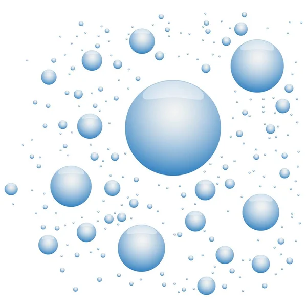 Bubblor Vatten Vektor Illustration — Stock vektor