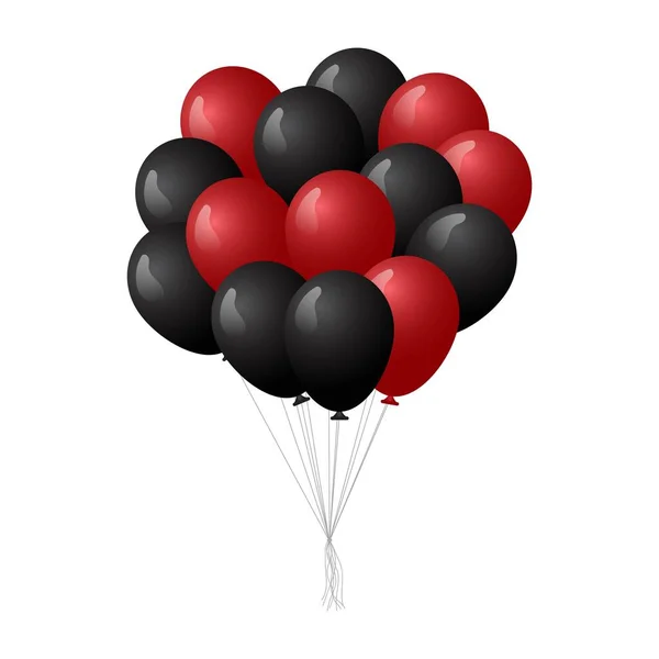 Illustration Vectorielle Ballons Anniversaire Ballons Colorés Réalistes — Image vectorielle