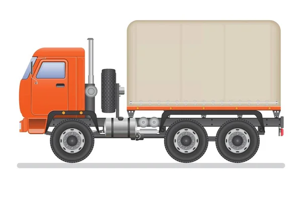 Truck Vector Illustration Isolated White Background Transportation Vehicle — Stock Vector