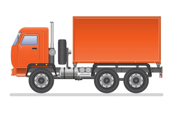 Illustration Vectorielle Camion Isolée Sur Fond Blanc Véhicule Transport — Image vectorielle