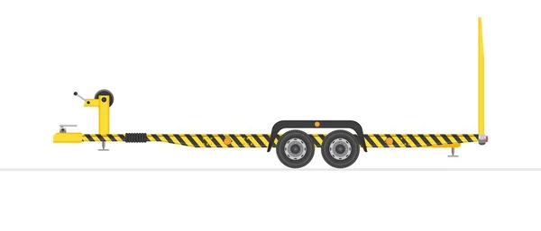 汽车拖车 用于车辆运输 在白色背景上孤立的向量图 — 图库矢量图片