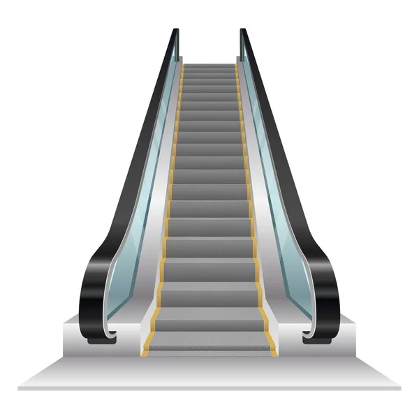 Illustration Vectorielle Escalator Isolée Sur Fond Blanc — Image vectorielle