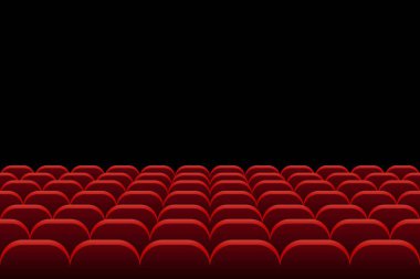 Tiyatro ve sinema koltukları vektör illüstrasyonu