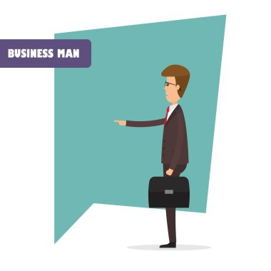 Düz dizaynda Businessmans karakter vektör çizimi