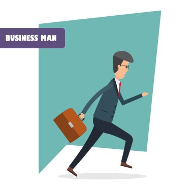 Düz dizaynda Businessmans karakter vektör çizimi