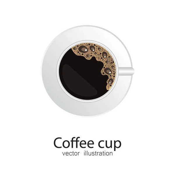 Beyaz Arkaplanda Izole Edilmiş Kahve Fincanı Çizimi — Stok Vektör