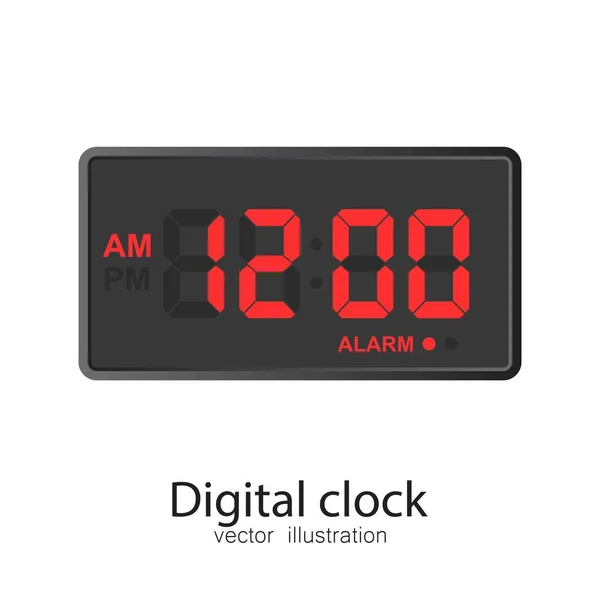 白い背景に隔離されたデジタル時計ベクトルイラスト — ストックベクタ