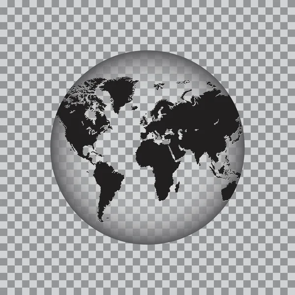 Illustration Vectorielle Globe Terrestre Isolée — Image vectorielle