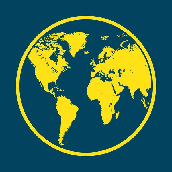 Globe Terrestre Design Plat Icône Planète Terre Illustration Vectorielle Pour — Image vectorielle