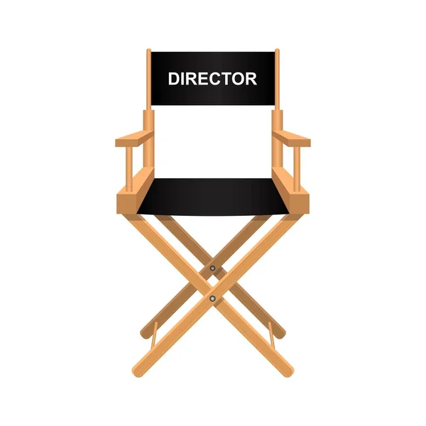 Film Director Chair Vector Illustration Isolated White Background — Stock Vector