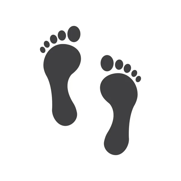 Fußabdruck Vektordarstellung Isoliert Auf Weißem Hintergrund — Stockvektor