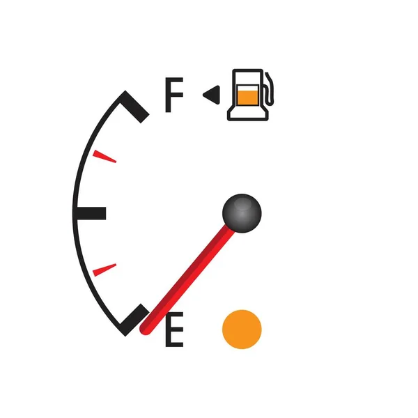 Ilustração Vetor Calibre Combustível Isolado Fundo Branco — Vetor de Stock