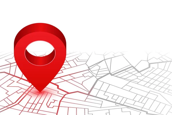 Pin Mostrar Localização Mapa Navegador Gps Ilustração Vetorial — Vetor de Stock