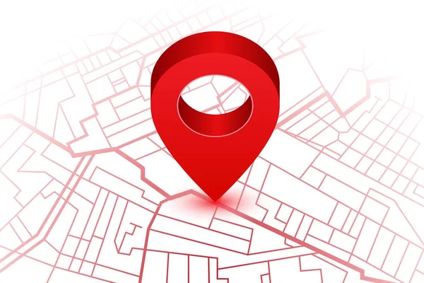 Pin Mostrar Localização Mapa Navegador Gps Ilustração Vetorial — Vetor de Stock