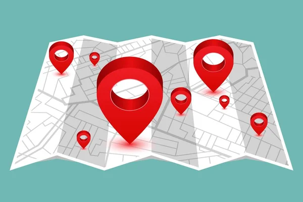 Pin Show Location Gps Map Векторная Иллюстрация — стоковый вектор