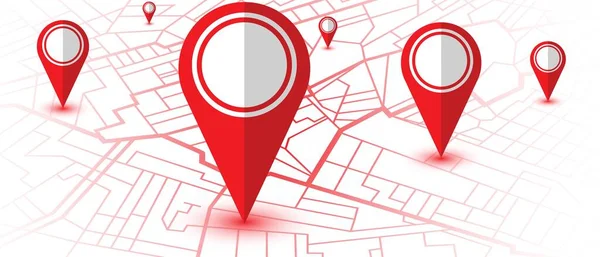 Pin Mostrar Localização Mapa Navegador Gps Ilustração Vetorial — Vetor de Stock