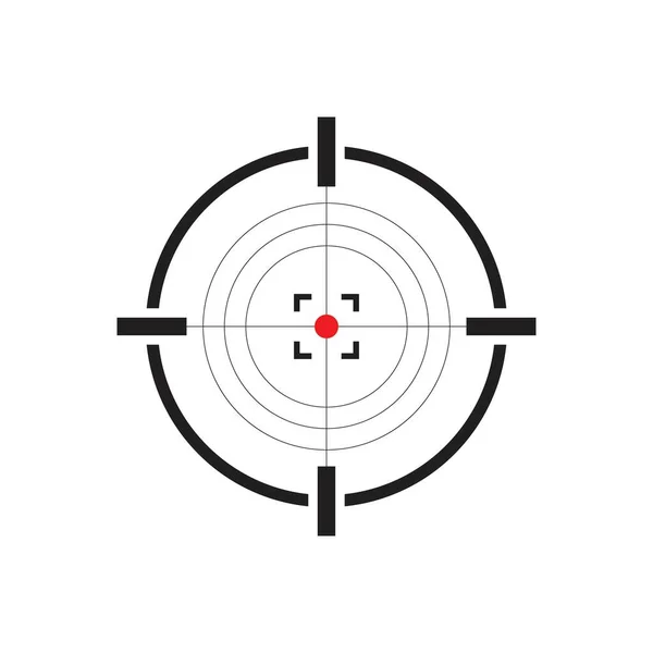 Gun Target Icon Vector Illustration Isolated White Background — Stock Vector