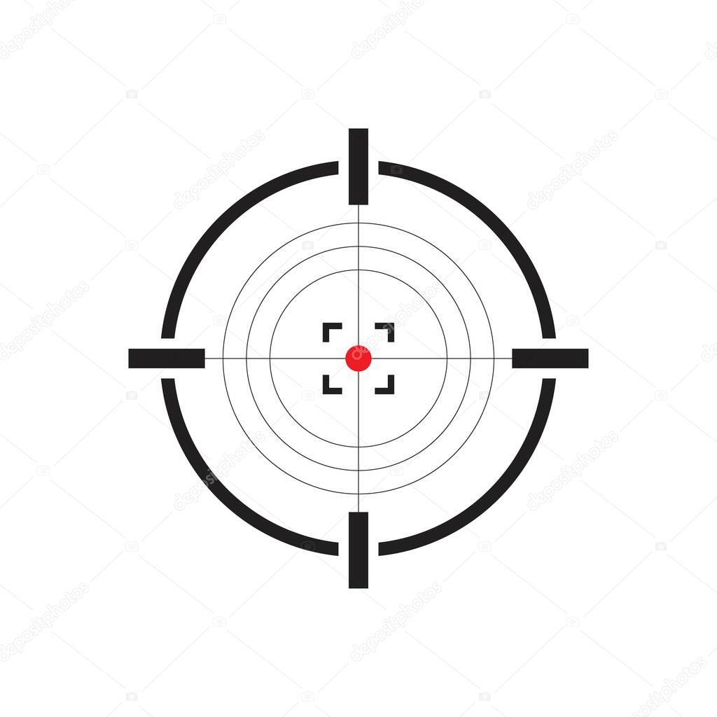 Gun target icon vector illustration isolated on white background