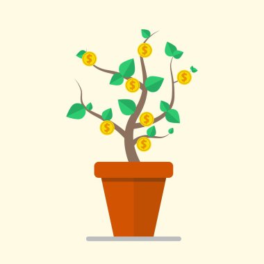 Para fabrikası konsepti. Flate tasarımında vektör illüstrasyonu.