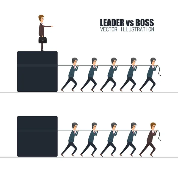 Boss Leader Concept Vector Illustration Flat Design — Stock Vector