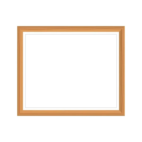 Photo Frame Mockup Vector Illustration Isolated White Background — Stock Vector
