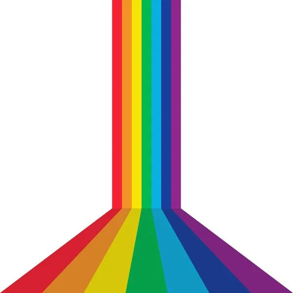 Ilustración Del Vector Fondo Del Arco Iris Diseño Plano — Vector de stock