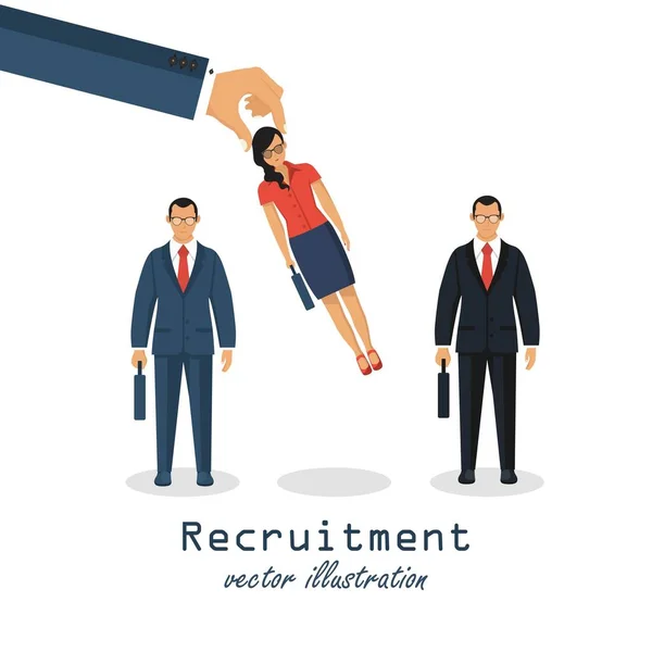 Choix Personne Engager Concept Vacant Personnel Recrutement Sélection Des Personnes — Image vectorielle