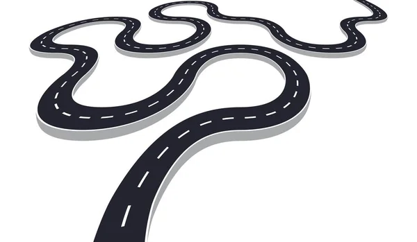 巻線道路ベクトル図孤立した 交通概念設計 — ストックベクタ