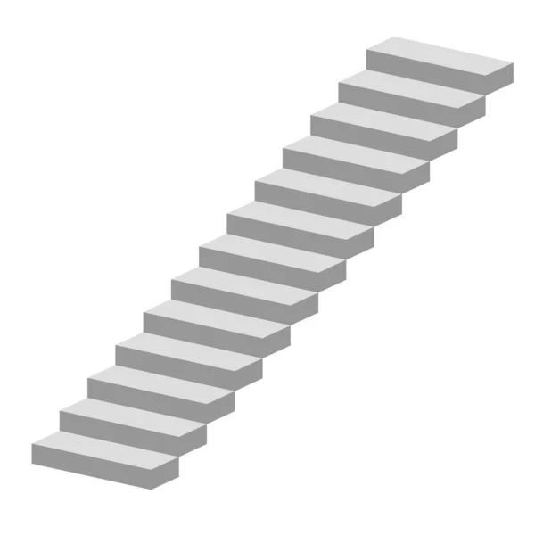 Illustration Vectorielle Escaliers Isolée Sur Fond Blanc — Image vectorielle