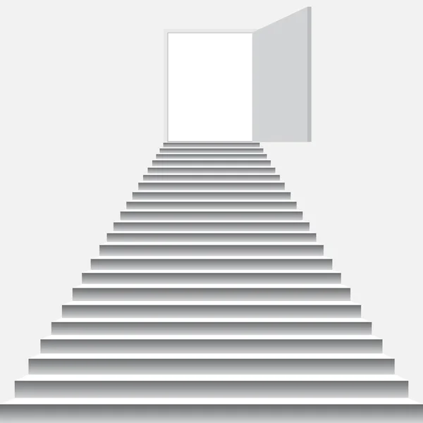 Escaleras Vector Ilustración Aislado Sobre Fondo Blanco — Vector de stock
