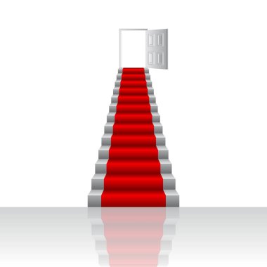 Stairs to door vector illustration. Growth concept. Goal to be won. vector Stairs to door vector illustration. Growth concept. Goal to be won. vector